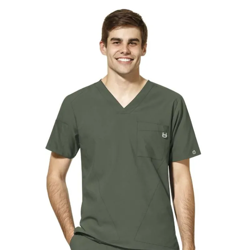 Wonderwink W123 Scrub Tops*Wink W123 Men's V-Neck Scrub Top