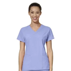Wonderwink W123 Scrub Tops*Wink W123 Women's Mock Wrap Scrub Top