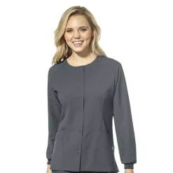 Wonderwink W123 Lab Coats & Jackets*Wink W123 Women's Round Neck Warm-Up Scrub Jacket