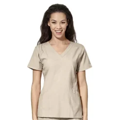 Wonderwink W123 Scrub Tops*Wink W123 Women's Stylized V-Neck Scrub Top