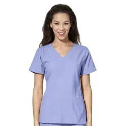 Wonderwink W123 Scrub Tops*Wink W123 Women's Stylized V-Neck Scrub Top