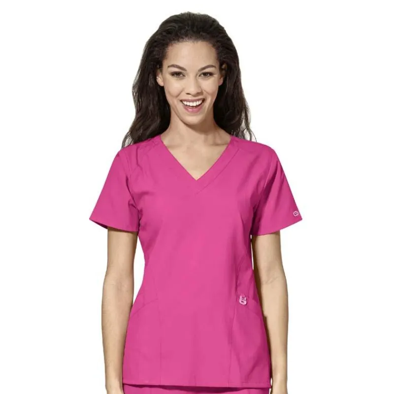 Wonderwink W123 Scrub Tops*Wink W123 Women's Stylized V-Neck Scrub Top