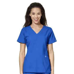 Wonderwink W123 Scrub Tops*Wink W123 Women's Stylized V-Neck Scrub Top