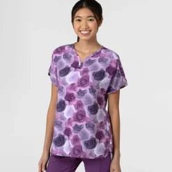 WonderWink Scrub Tops*Wink Women's Dolman Sleeve Print Scrub Top Grace Bouquet