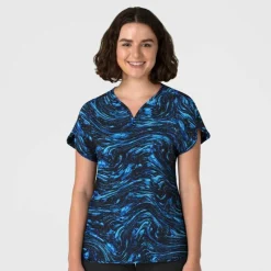 WonderWink Scrub Tops*Wink Women's Dolman Sleeve Print Scrub Top Starry Sparkle