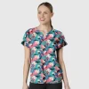 WonderWink Scrub Tops*Wink Women's Dolman Seeve Print Scrub Top Oceanic Odyssey