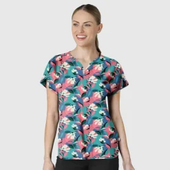 WonderWink Scrub Tops*Wink Women's Dolman Seeve Print Scrub Top Oceanic Odyssey