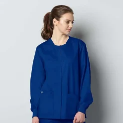 Wonderwink Wonder Work Lab Coats & Jackets*Wink WonderWORK Unisex Snap Front Warm-Up Scrub Jacket
