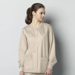 Wonderwink Wonder Work Lab Coats & Jackets*Wink WonderWORK Unisex Snap Front Warm-Up Scrub Jacket