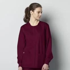 Wonderwink Wonder Work Lab Coats & Jackets*Wink WonderWORK Unisex Snap Front Warm-Up Scrub Jacket