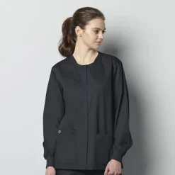 Wonderwink Wonder Work Lab Coats & Jackets*Wink WonderWORK Unisex Snap Front Warm-Up Scrub Jacket