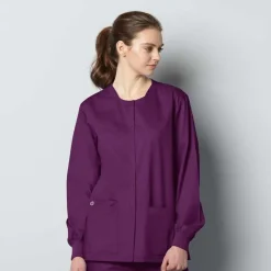Wonderwink Wonder Work Lab Coats & Jackets*Wink WonderWORK Unisex Snap Front Warm-Up Scrub Jacket