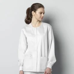 Wonderwink Wonder Work Lab Coats & Jackets*Wink WonderWORK Unisex Snap Front Warm-Up Scrub Jacket