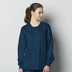 Wonderwink Wonder Work Lab Coats & Jackets*Wink WonderWORK Unisex Snap Front Warm-Up Scrub Jacket