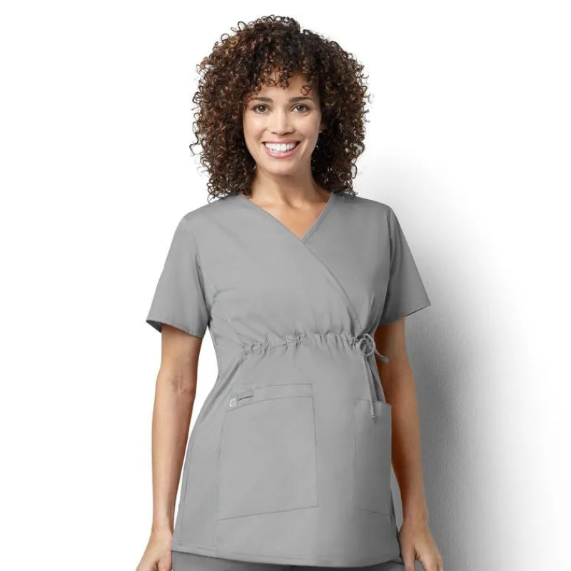 Wonderwink Wonder Work Scrub Tops*Wink WonderWORK Women's Maternity Mock Wrap Scrub Top
