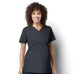 Wonderwink Wonder Work Scrub Tops*Wink WonderWORK Women's Maternity Mock Wrap Scrub Top