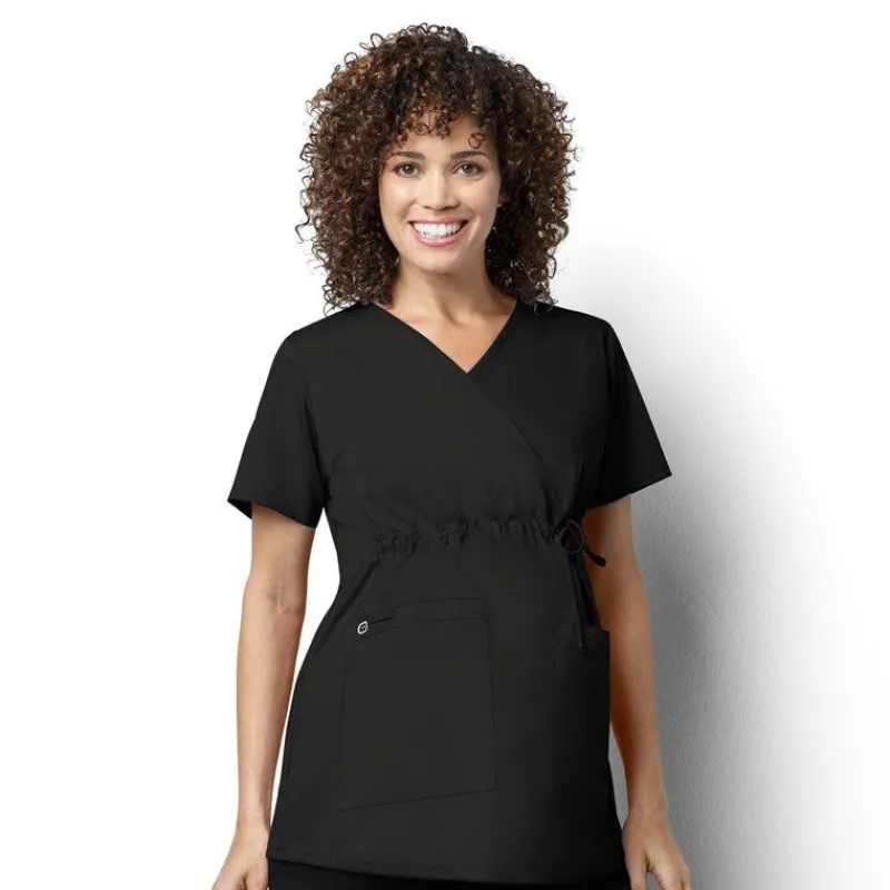 Wonderwink Wonder Work Scrub Tops*Wink WonderWORK Women's Maternity Mock Wrap Scrub Top