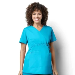 Wonderwink Wonder Work Scrub Tops*Wink WonderWORK Women's Maternity Mock Wrap Scrub Top
