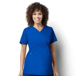 Wonderwink Wonder Work Scrub Tops*Wink WonderWORK Women's Maternity Mock Wrap Scrub Top