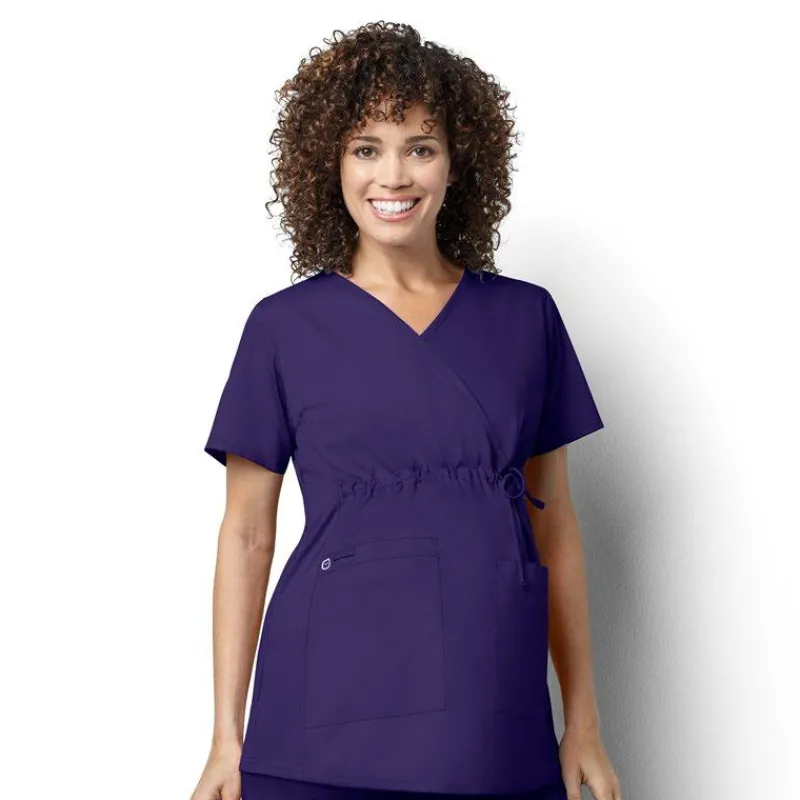 Wonderwink Wonder Work Scrub Tops*Wink WonderWORK Women's Maternity Mock Wrap Scrub Top