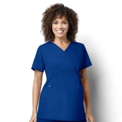 Wonderwink Wonder Work Scrub Tops*Wink WonderWORK Women's Maternity Mock Wrap Scrub Top