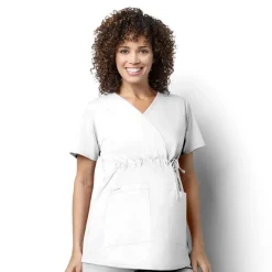 Wonderwink Wonder Work Scrub Tops*Wink WonderWORK Women's Maternity Mock Wrap Scrub Top