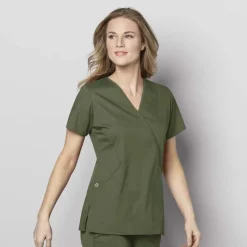 Wonderwink Wonder Work Scrub Tops*Wink WonderWORK Women's Mock Wrap Scrub Top