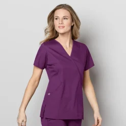 Wonderwink Wonder Work Scrub Tops*Wink WonderWORK Women's Mock Wrap Scrub Top