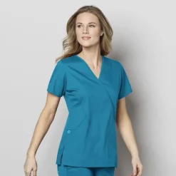 Wonderwink Wonder Work Scrub Tops*Wink WonderWORK Women's Mock Wrap Scrub Top