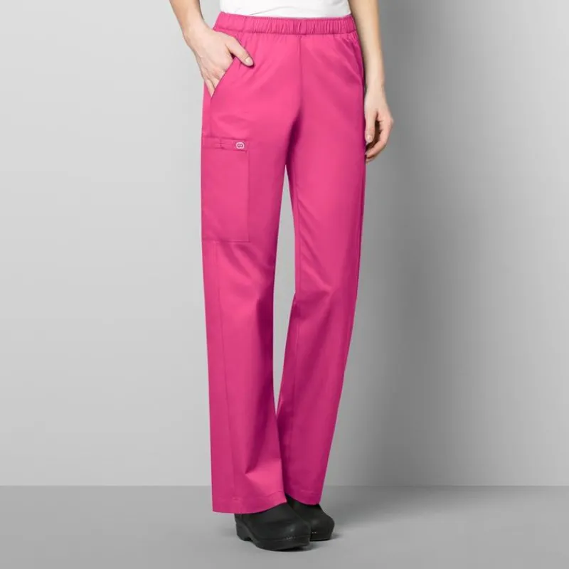 Wonderwink Wonder Work Scrub Pants*Wink WonderWORK Women's Pull-On Cargo Scrub Pant-Petite