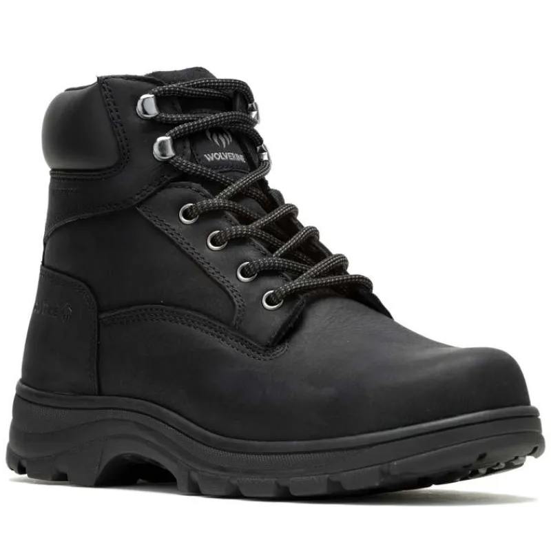 Wolverine Work Boots*Men's 6" Carlsbad Waterproof Soft Toe Work Boot Black