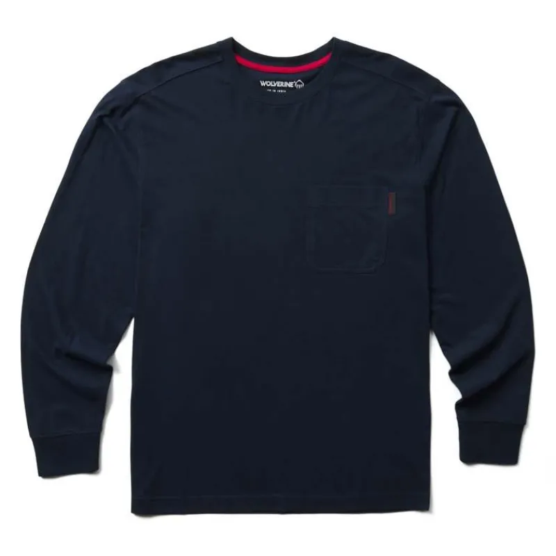 Wolverine T-Shirts*Men's Classic Long Sleeve Pocket Tee
