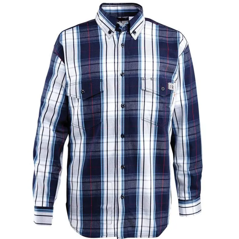 Wolverine Flame Resistant Shirts | Work Shirts*Men's Firezero Flame Resistant Plaid Twill Work Shirt