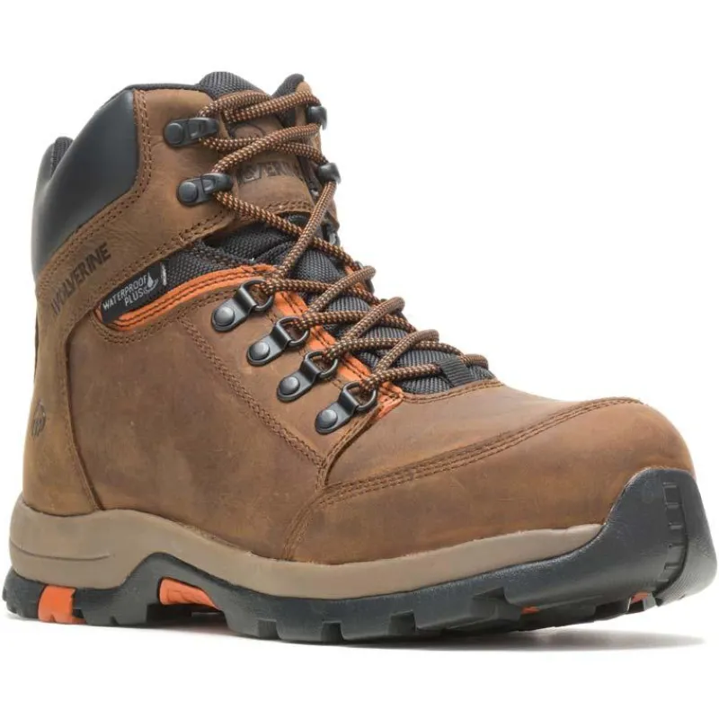 Wolverine Non-Slip Boots | Steel Toe*Men's Grayson Waterproof Steel Toe Hiker Brown