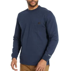 Wolverine T-Shirts*Men's Guardian Cotton Long Sleeve Pocket T-Shirt