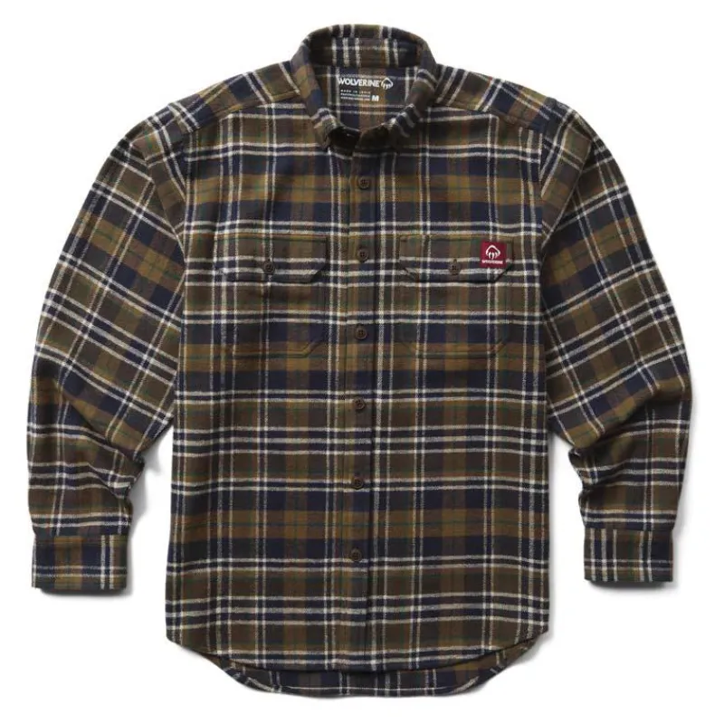 Wolverine Work Shirts*Men's Heavyweight Glacier Flannel Shirt