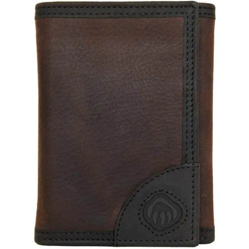 Wolverine Wallets*Men's I-90 Durashocks Trifold Wallet Black / Brown