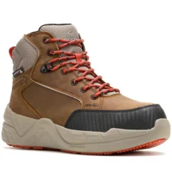 Wolverine Non-Slip Shoes | Athletic*Men's ProShift Waterproof Composite Toe Brown Athletic Work Hi Top Sudan Brown