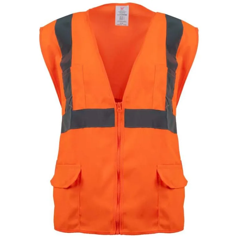 Work Force Vests | Coats & Jackets*Class 2 Hi-Visibility Zip Up Vest Hi-vis Orange