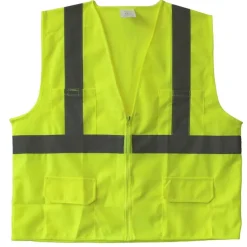 Work Force Coats & Jackets | Vests*Class 2 Hi-Visibility Zip Up Vest Hi-vis Green