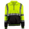 Work Force Sweatshirts | Sweatshirts*Men's Class 3 Hi-Viz 1/4 Zip Pullover Sweatshirt Hi-vis Yellow