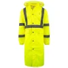Work Force Rain Jackets | Rain Gear*Men's Class 3 Hi-Visibility Long Rain Coat Hi Viz Green