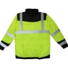 Work Force Rain Jackets | Rain Gear*Men's Waterproof Hi Viz With Reflective Rain Jacket Hi Viz Green